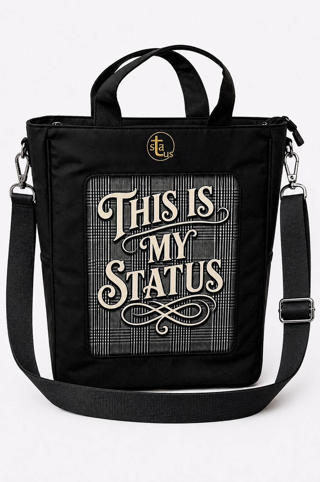 ide Black Bag Strap – Adjustable Nylon Crossbody & Shoulder Strap for Handbags
