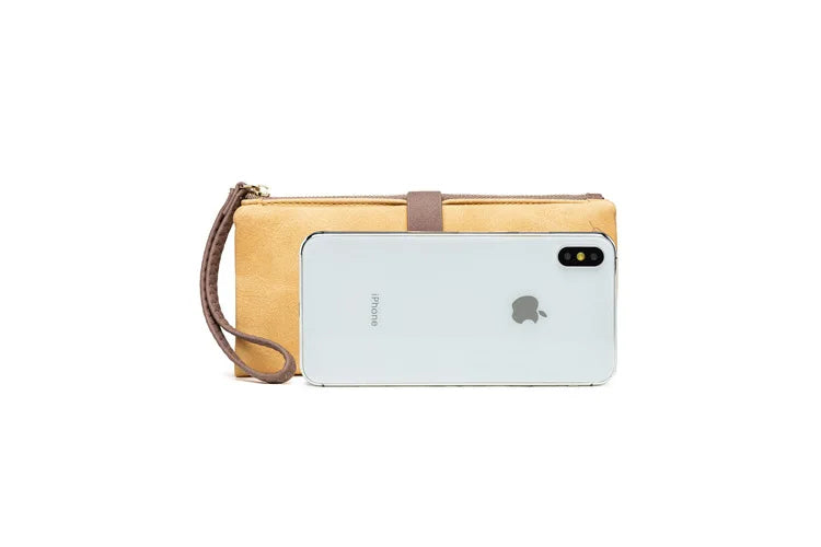 Leaf Pattern Wallet Clutch – Zip Organizer Wallet for Women