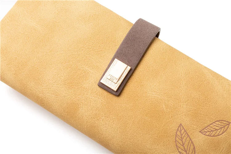 Leaf Pattern Wallet Clutch – Zip Organizer Wallet for Women