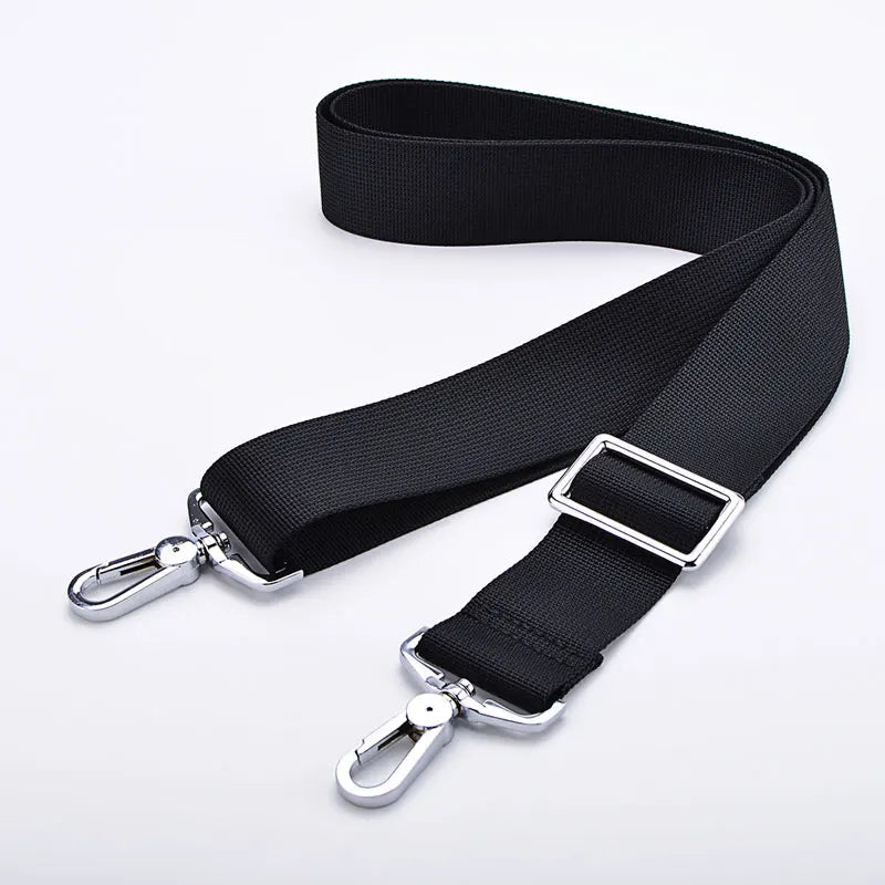 ide Black Bag Strap – Adjustable Nylon Crossbody & Shoulder Strap for Handbags