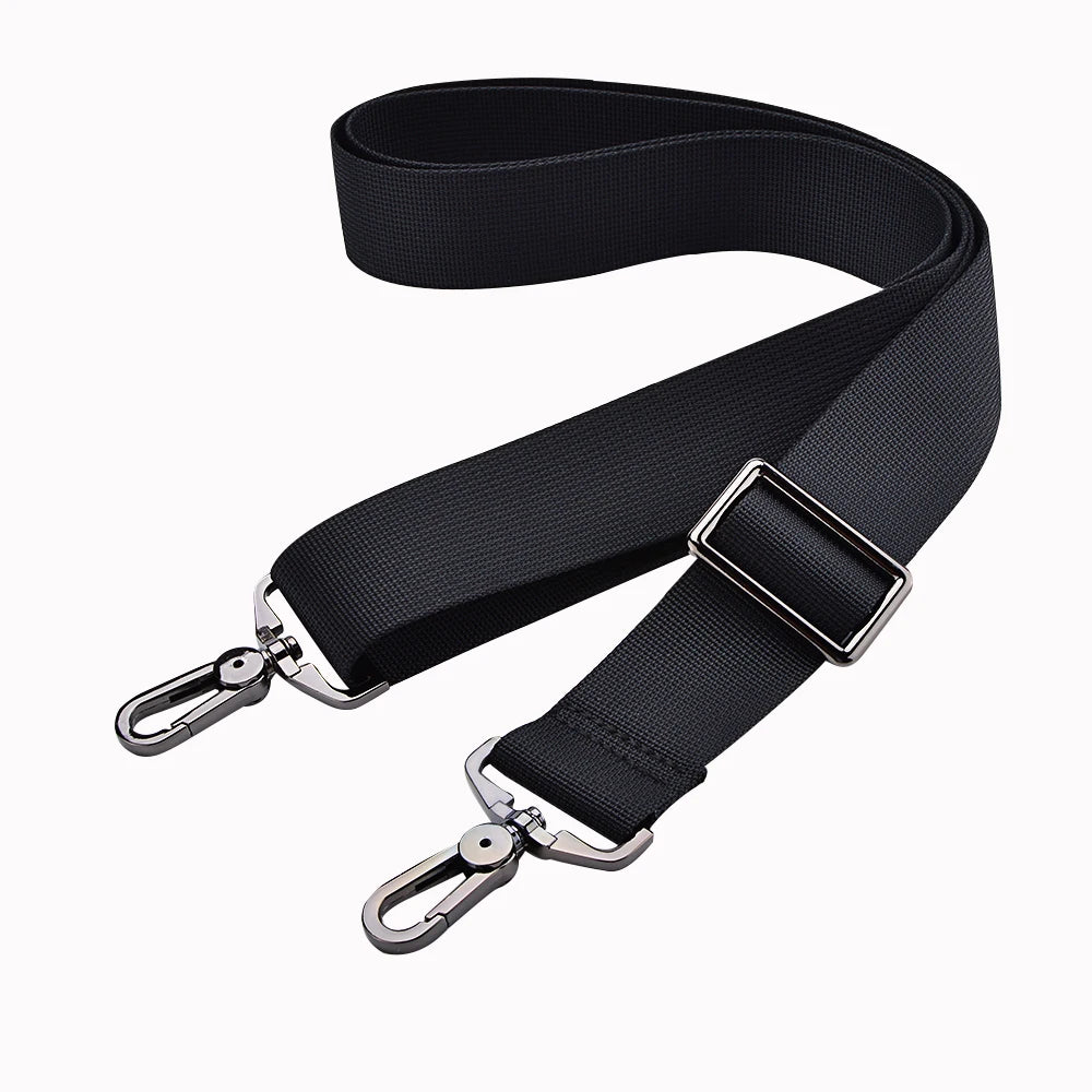 ide Black Bag Strap – Adjustable Nylon Crossbody & Shoulder Strap for Handbags