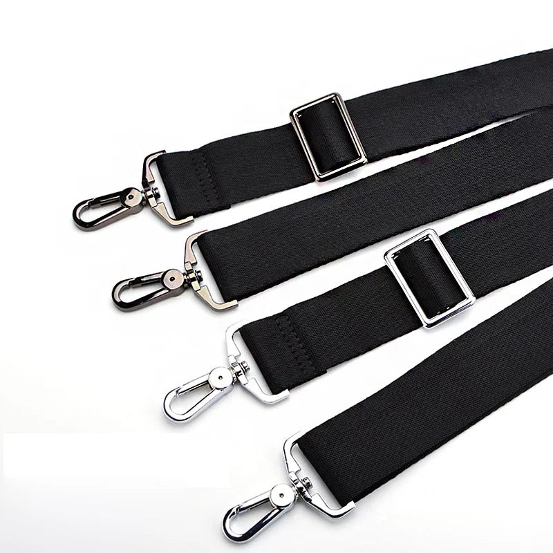 ide Black Bag Strap – Adjustable Nylon Crossbody & Shoulder Strap for Handbags