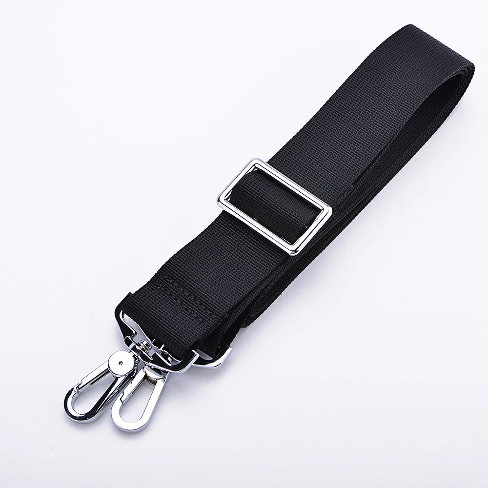 ide Black Bag Strap – Adjustable Nylon Crossbody & Shoulder Strap for Handbags