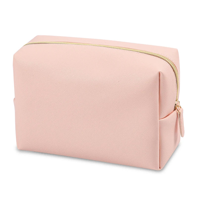 PU Leather Waterproof Makeup Bag – Travel Cosmetic Organizer for Everyday Use