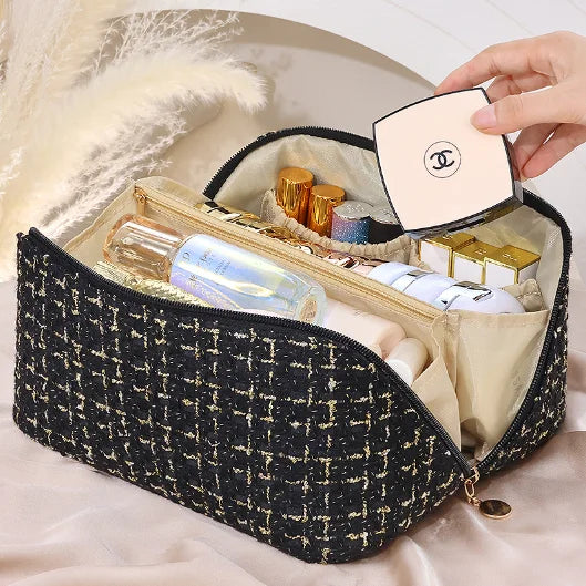 PU Leather Makeup Bag – Large Travel Cosmetic & Toiletry Organizer