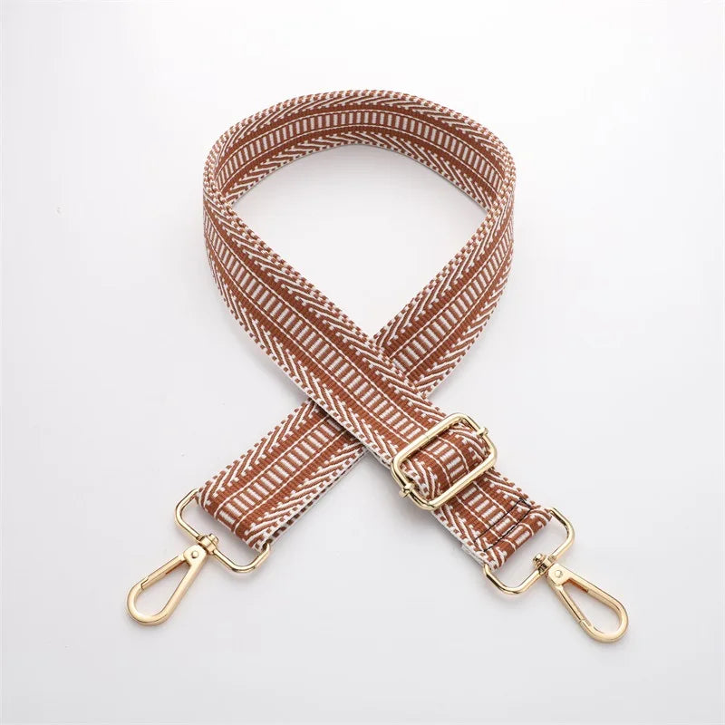 Colorful Embroidered Bag Strap – Wide Adjustable Crossbody & Shoulder Strap for Handbags