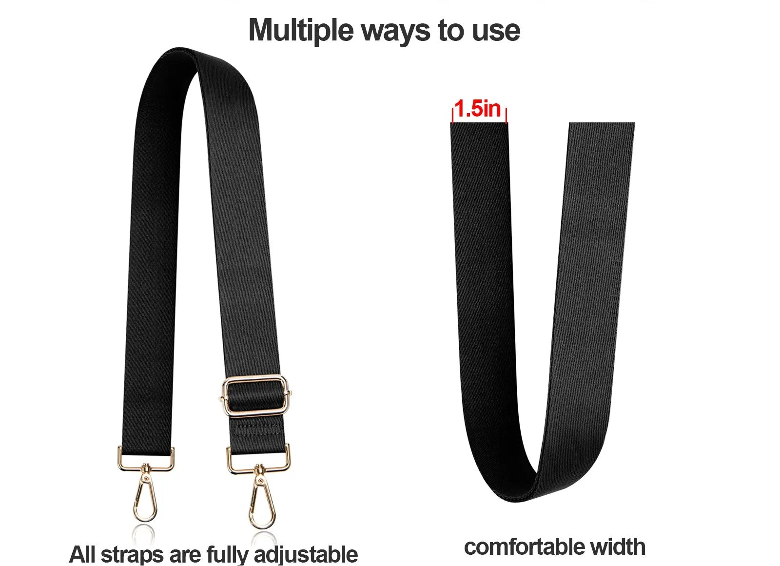 Wide Guitar-Style Bag Strap – Adjustable Crossbody & Shoulder Strap for Handbags