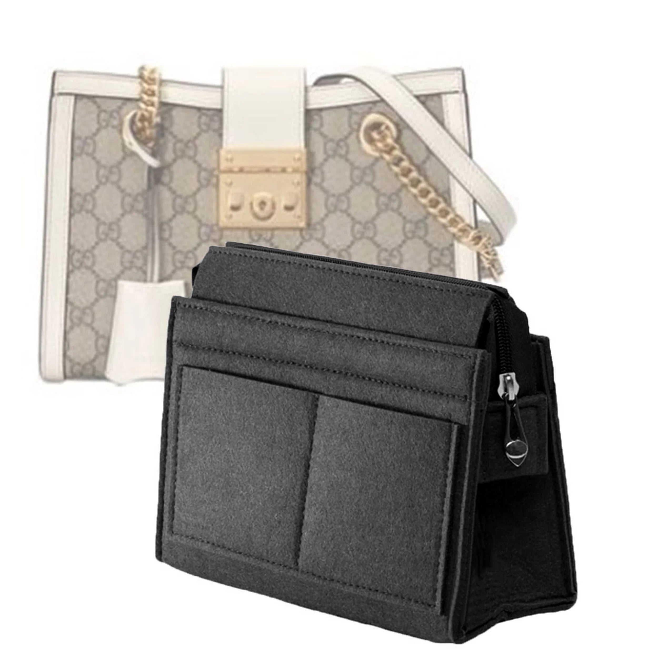 Felt Purse Organizer Insert – Multi Pocket Handbag Liner for Tote Bags
