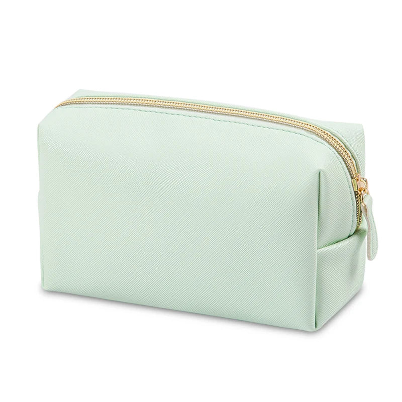 PU Leather Waterproof Makeup Bag – Travel Cosmetic Organizer for Everyday Use