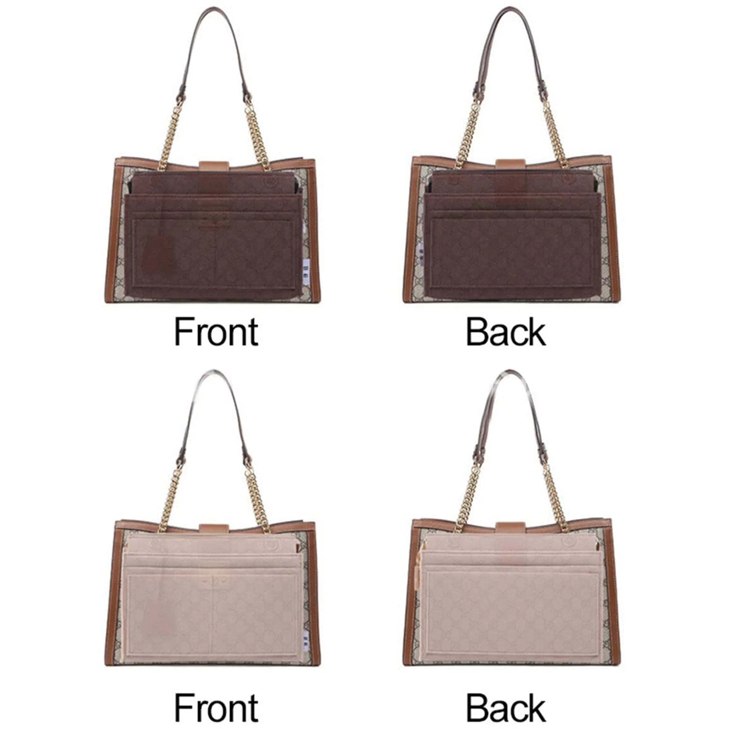 Felt Purse Organizer Insert – Multi Pocket Handbag Liner for Tote Bags