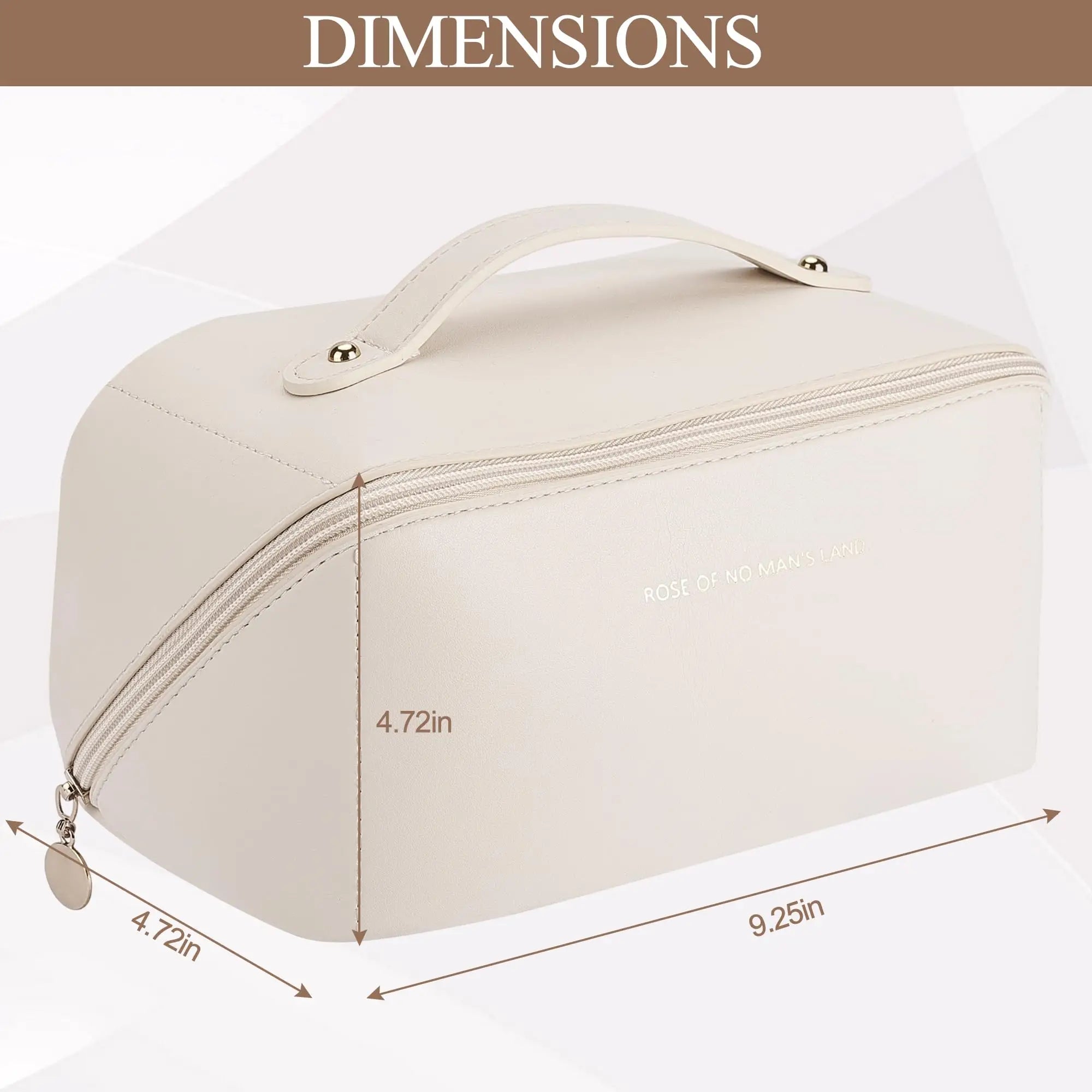 PU Leather Makeup Bag – Large Travel Cosmetic & Toiletry Organizer