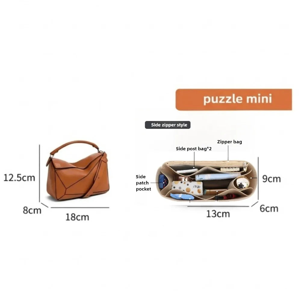 Geometric Bag Organizer Insert – Structured Fit for Puzzle-Style Handbags