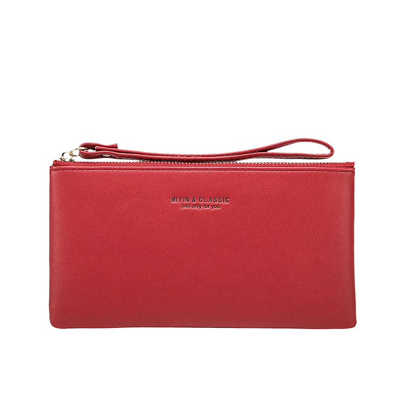 Customizable Ultra-Thin Long Wallet for Women – Minimalist Zip Wallet | Status Bags
