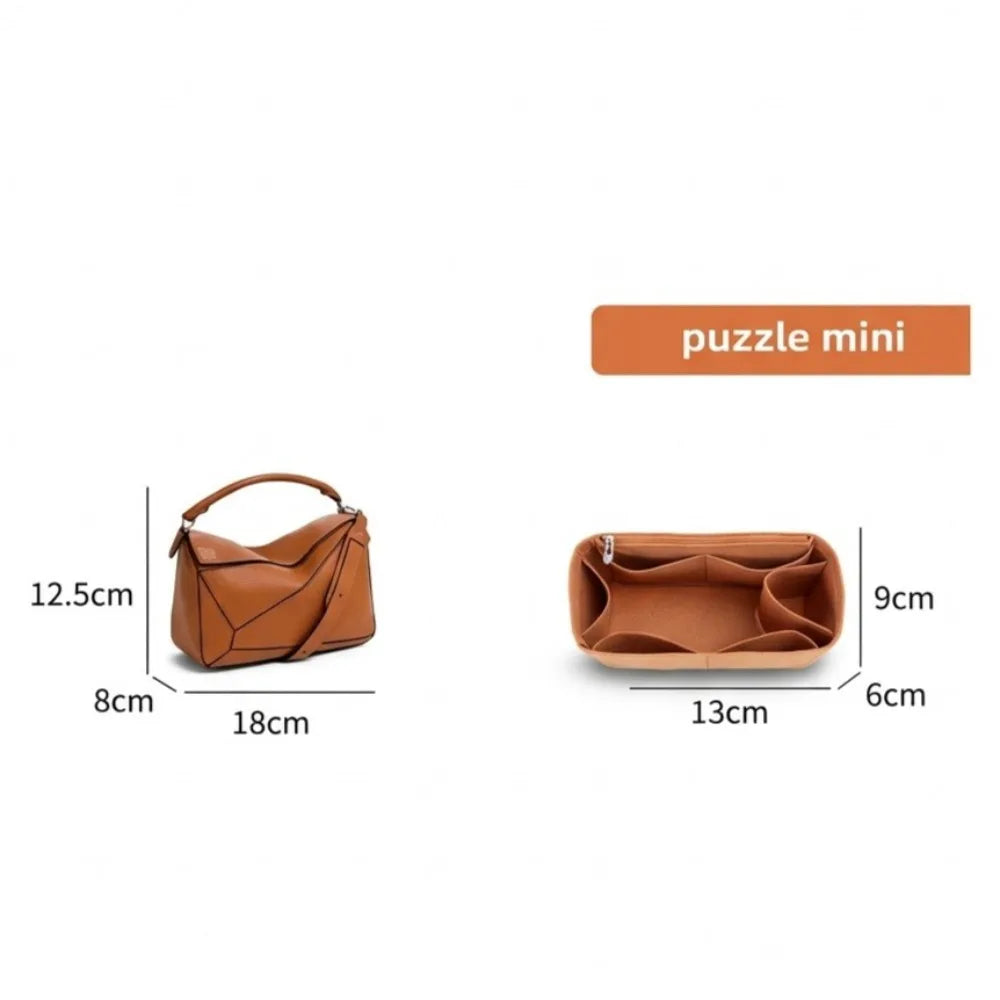 Geometric Bag Organizer Insert – Structured Fit for Puzzle-Style Handbags