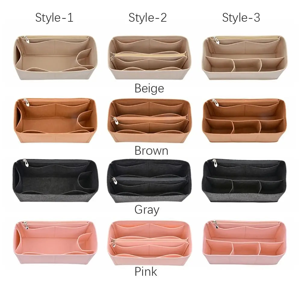 Felt Handbag Organizer Insert – Structured Purse Organizer for Totes & Handbags