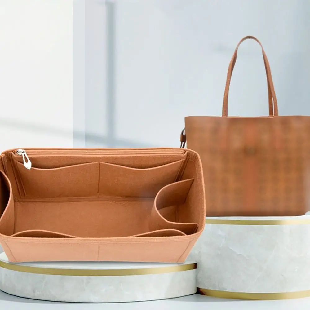 Felt Handbag Organizer Insert – Structured Purse Organizer for Totes & Handbags