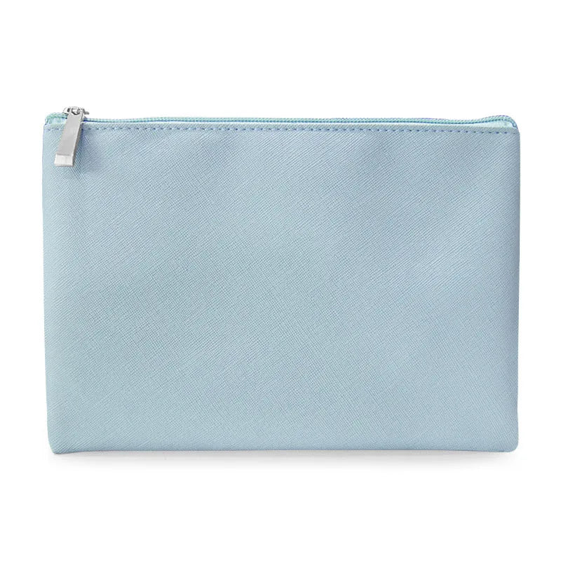 Saffiano PU Leather Makeup Bag – Personalized Monogram Cosmetic Pouch