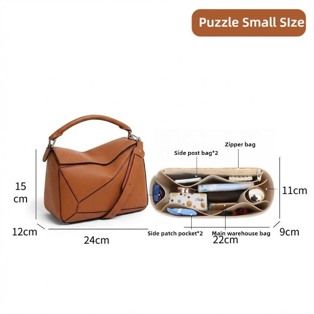 Geometric Bag Organizer Insert – Structured Fit for Puzzle-Style Handbags