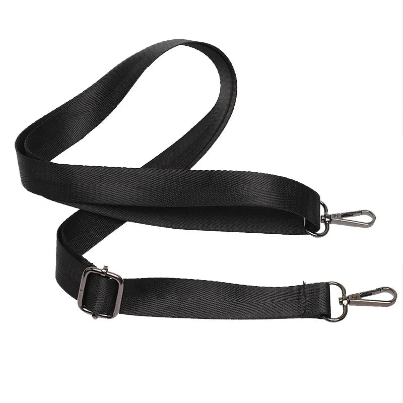 ide Black Bag Strap – Adjustable Nylon Crossbody & Shoulder Strap for Handbags