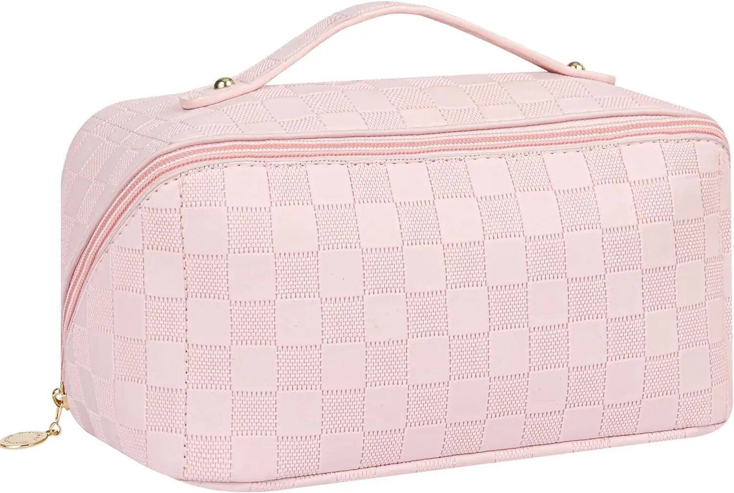 PU Leather Makeup Bag – Large Travel Cosmetic & Toiletry Organizer