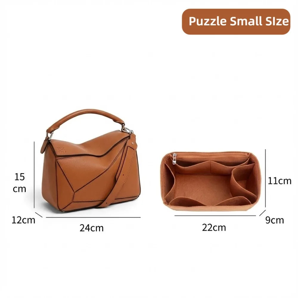 Geometric Bag Organizer Insert – Structured Fit for Puzzle-Style Handbags