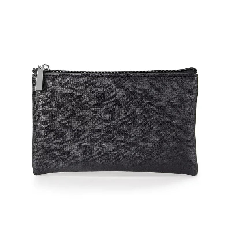 Saffiano PU Leather Makeup Bag – Personalized Monogram Cosmetic Pouch