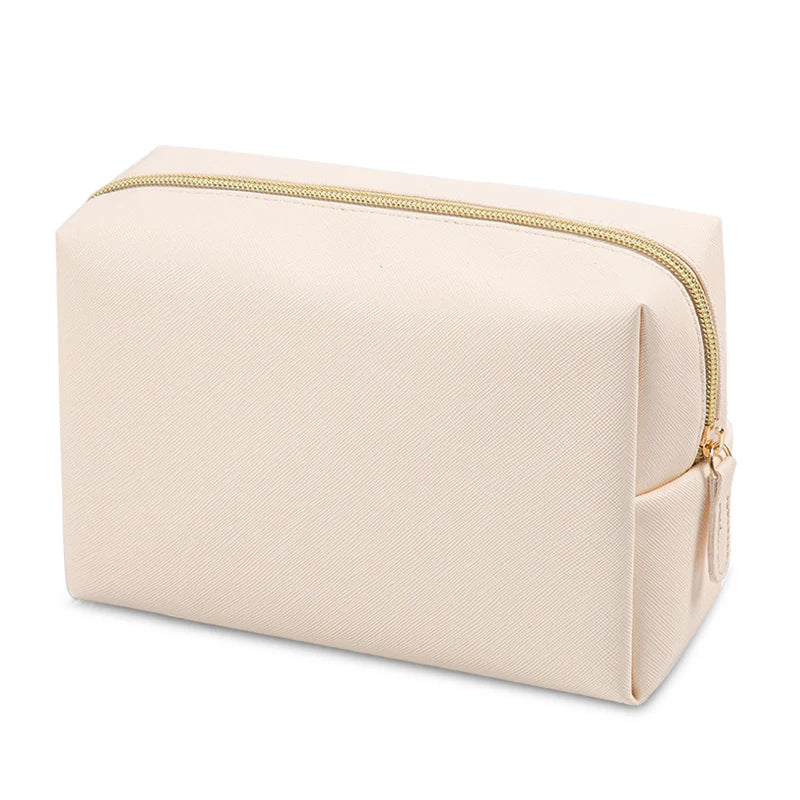 PU Leather Waterproof Makeup Bag – Travel Cosmetic Organizer for Everyday Use