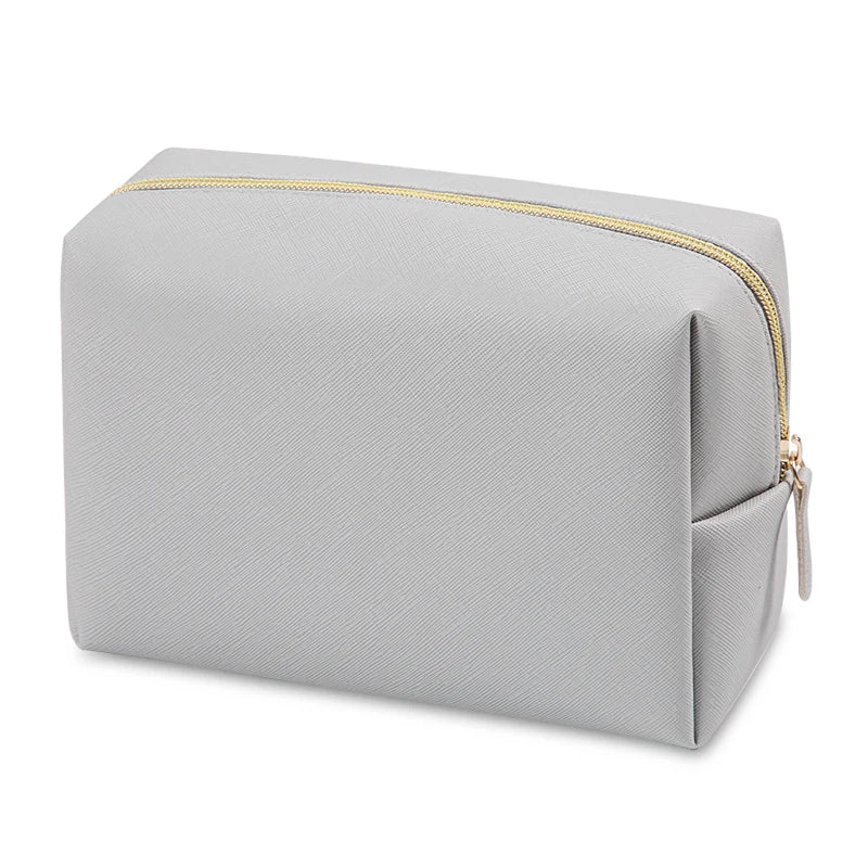 PU Leather Waterproof Makeup Bag – Travel Cosmetic Organizer for Everyday Use
