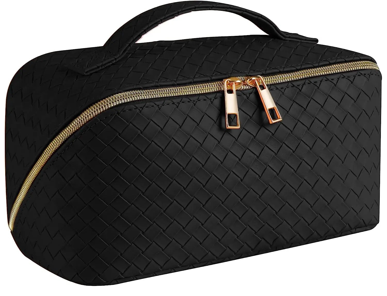 PU Leather Makeup Bag – Large Travel Cosmetic & Toiletry Organizer