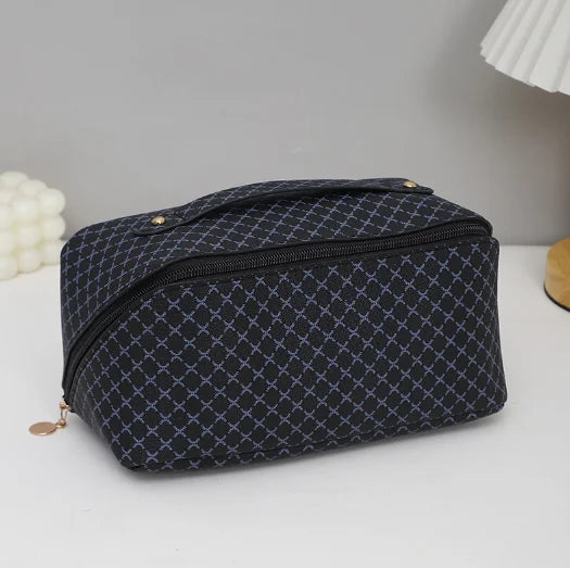 PU Leather Makeup Bag – Large Travel Cosmetic & Toiletry Organizer