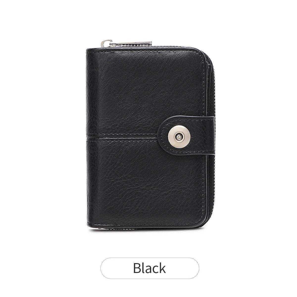 Vintage RFID Blocking Wallet – Short Zip Wallet with Card Slots for Women