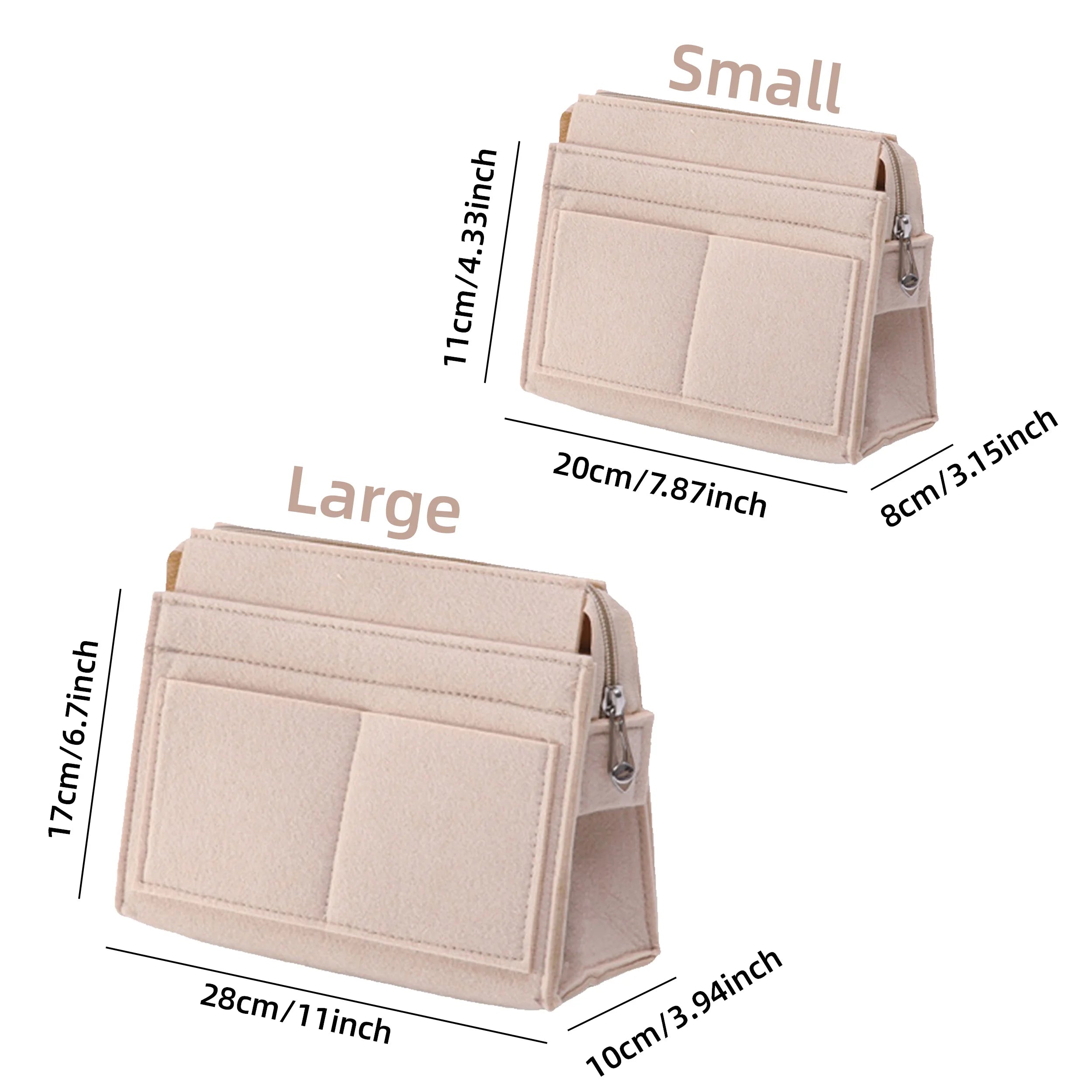 Felt Purse Organizer Insert – Multi Pocket Handbag Liner for Tote Bags