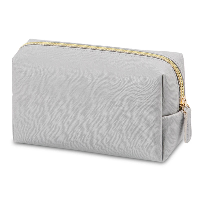 PU Leather Waterproof Makeup Bag – Travel Cosmetic Organizer for Everyday Use