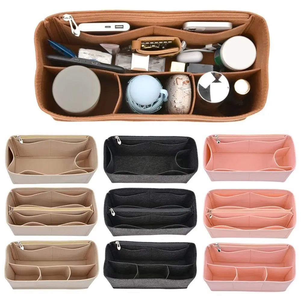 Felt Handbag Organizer Insert – Structured Purse Organizer for Totes & Handbags