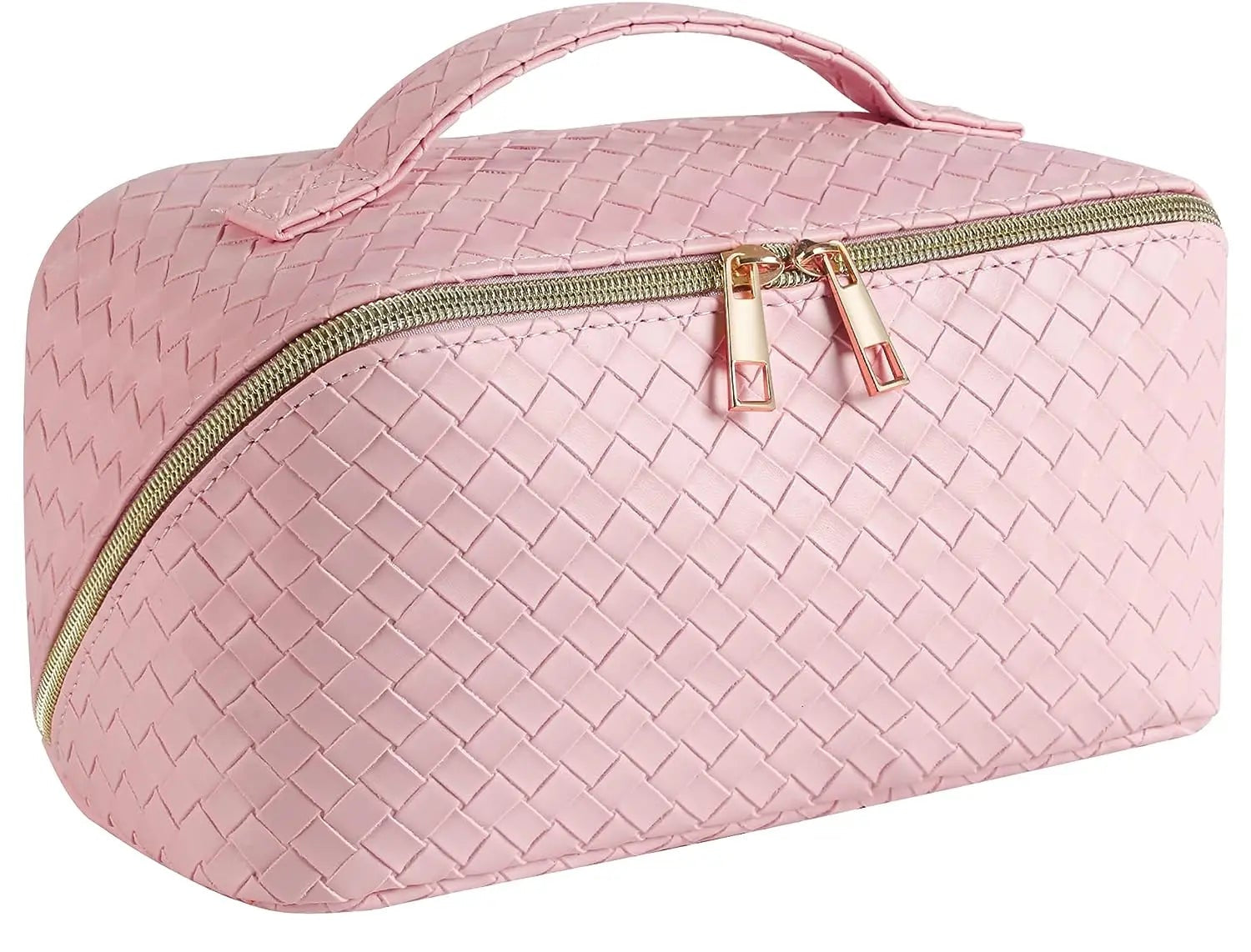 PU Leather Makeup Bag – Large Travel Cosmetic & Toiletry Organizer