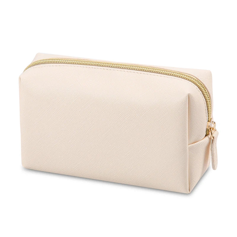 PU Leather Waterproof Makeup Bag – Travel Cosmetic Organizer for Everyday Use