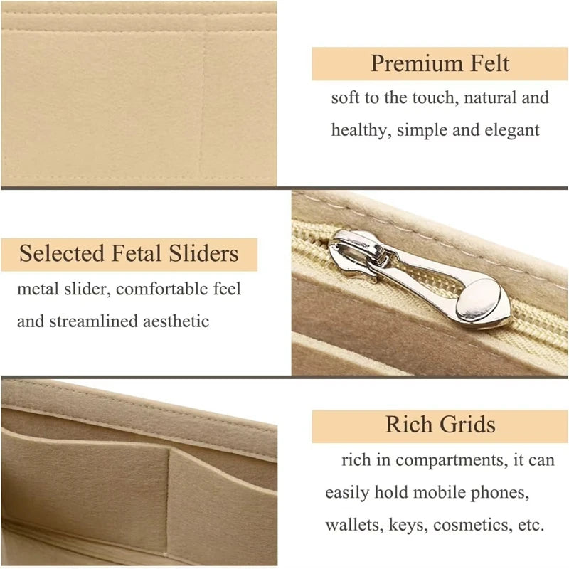 Mini Bag Organizer Insert – Structured Liner for Small Totes & Longchamp