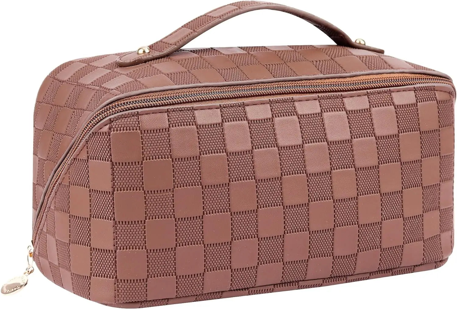PU Leather Makeup Bag – Large Travel Cosmetic & Toiletry Organizer