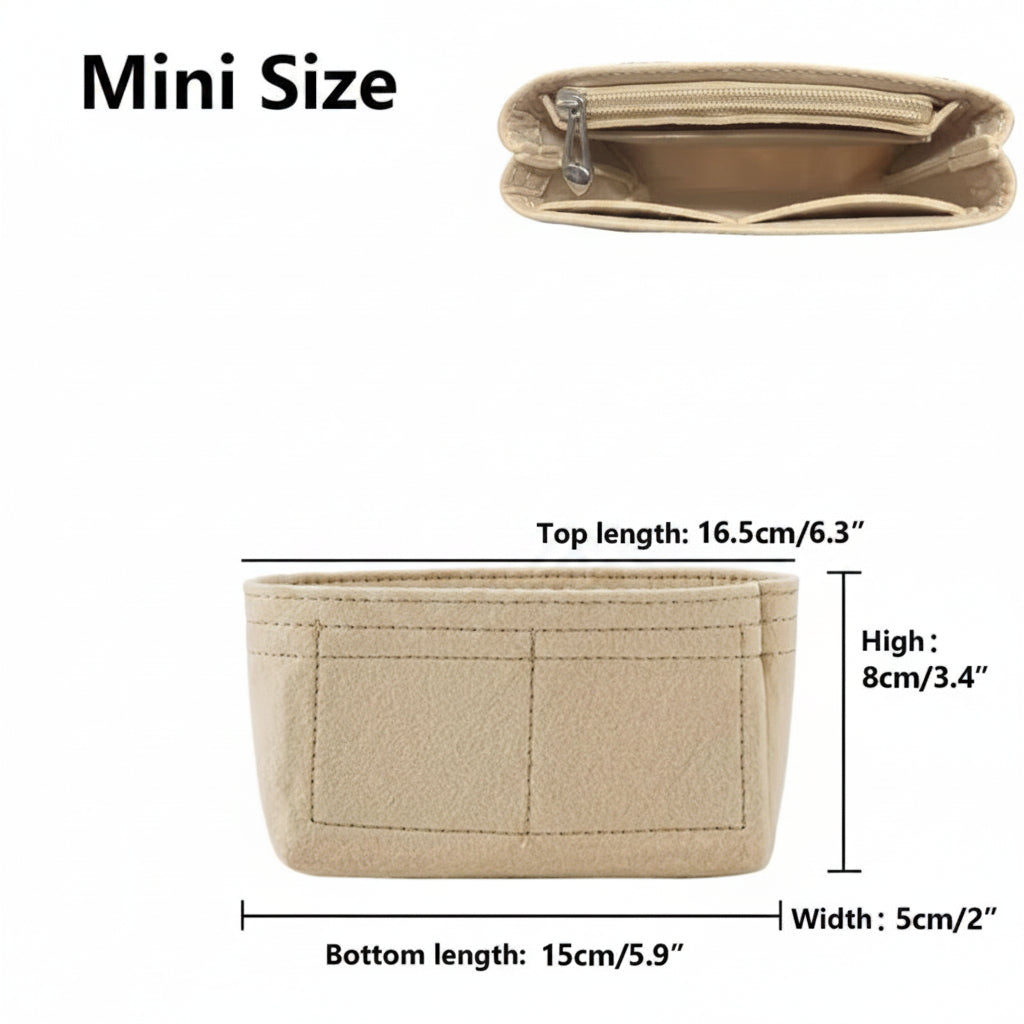 Mini Bag Organizer Insert – Structured Liner for Small Totes & Longchamp
