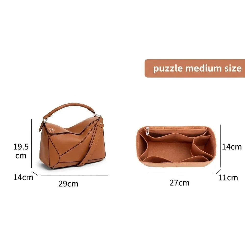 Geometric Bag Organizer Insert – Structured Fit for Puzzle-Style Handbags