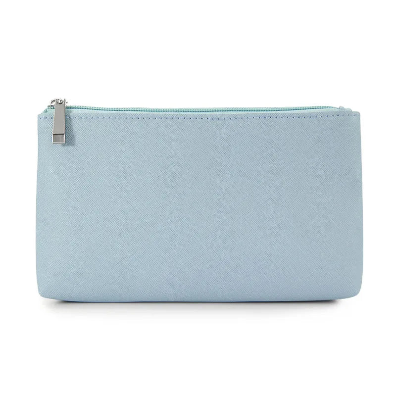 Saffiano PU Leather Makeup Bag – Personalized Monogram Cosmetic Pouch