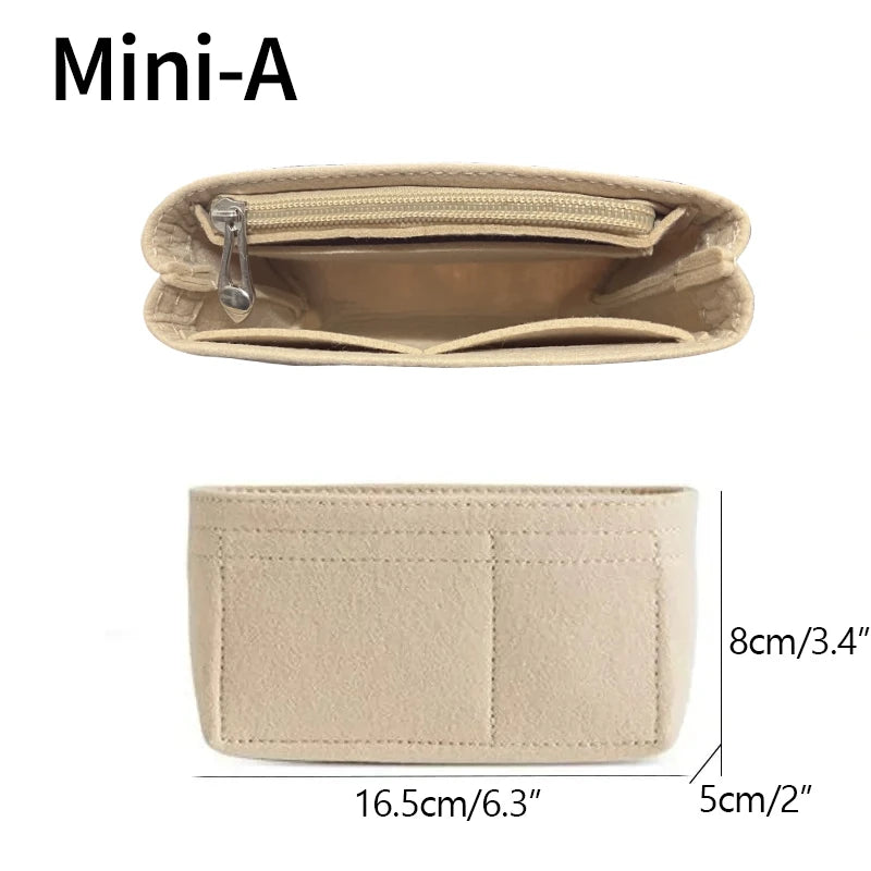 Mini Bag Organizer Insert – Structured Liner for Small Totes & Longchamp