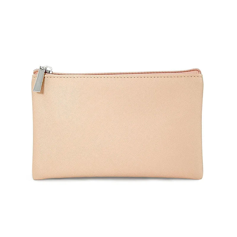 Saffiano PU Leather Makeup Bag – Personalized Monogram Cosmetic Pouch