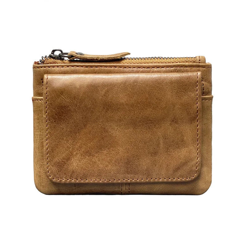 Genuine Leather Card Holder & Coin Wallet – Slim Minimal Wallet