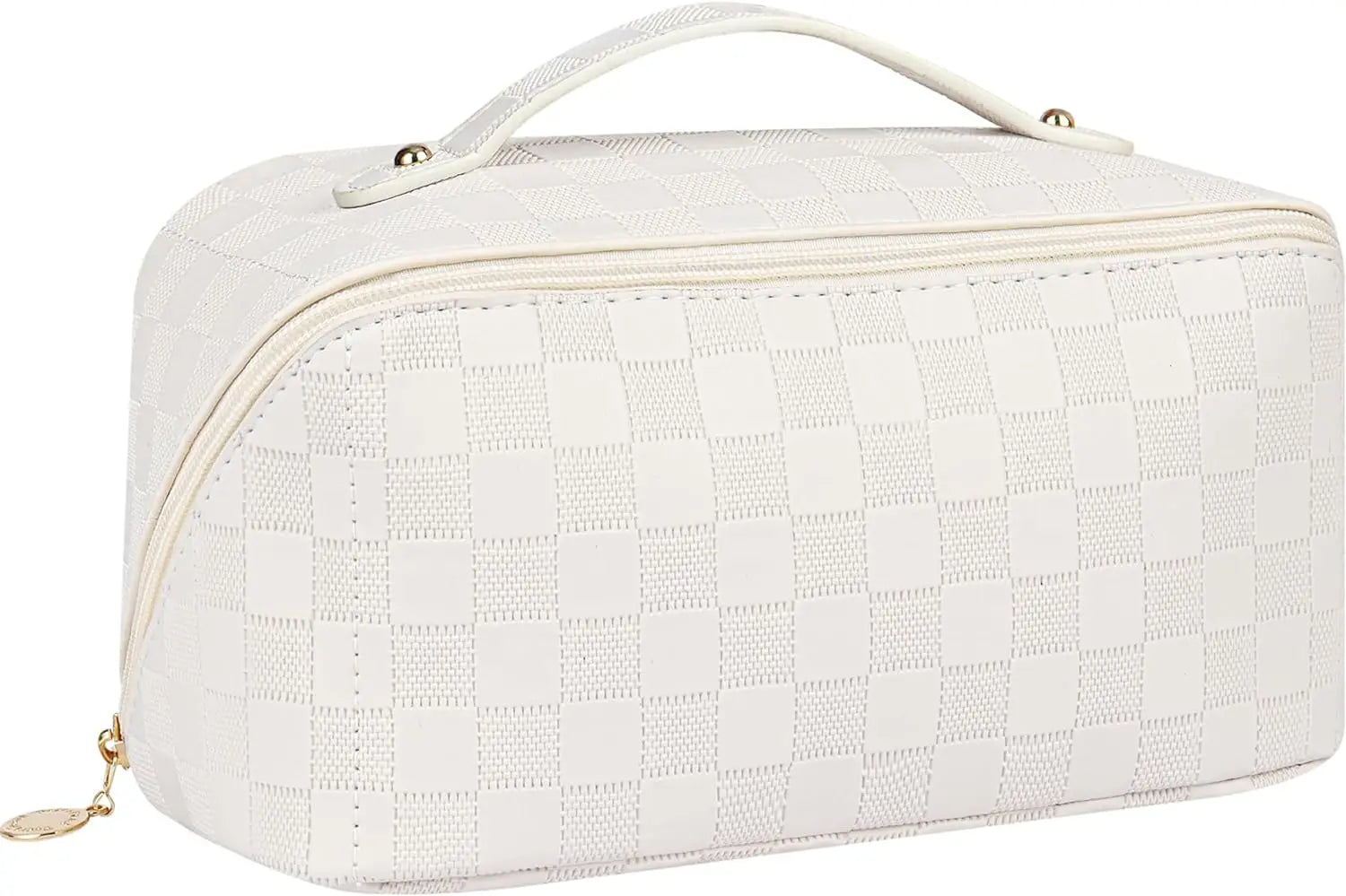 PU Leather Makeup Bag – Large Travel Cosmetic & Toiletry Organizer