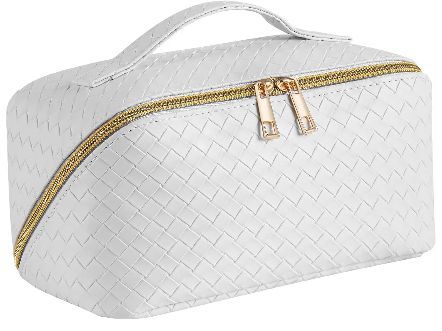 PU Leather Makeup Bag – Large Travel Cosmetic & Toiletry Organizer