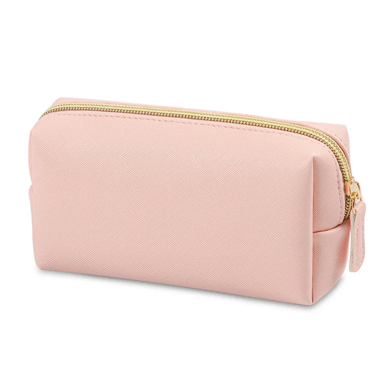 PU Leather Waterproof Makeup Bag – Travel Cosmetic Organizer for Everyday Use